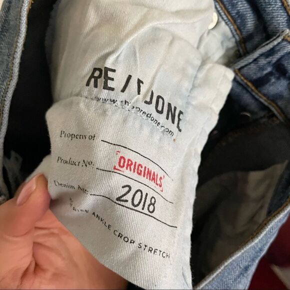 RE/DONE High Rise Ankle Crop Mid 80’s Wash - Picture 7 of 8